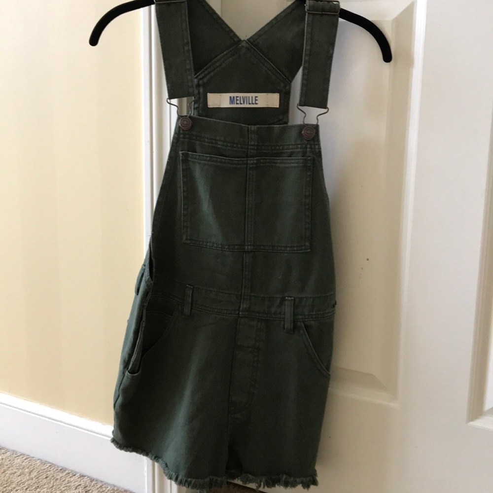 Army green brandy Melville overalls